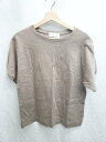 ◇ Θ Φ OUTERSUNSET アウターサンセット コットン100% 半袖 Tシャツ カットソー サイズF ライトブラウン レディース P 【中古】