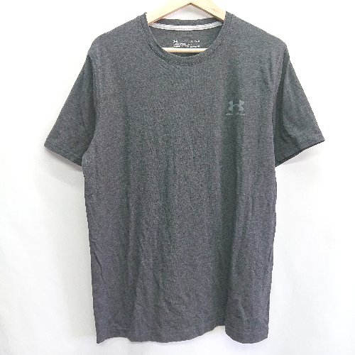 ◇ ⊂ UNDER ARMOUR アンダーアーマー 半袖 クルーネックTシャツ サイズLG ダークグレー レディース E 【中古】