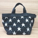 ◇ Θ ROOTOTE ルートート 星柄 ハンドバッグ ブラック レディース E 【中古】