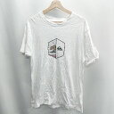 ◇ ⊂ Quiksilver クイックシルバー ロゴプリント くま 半袖 Tシャツ サイズL ホワイト系 レディース メンズ E 【中古】(4)