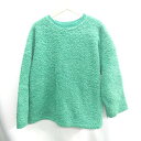 ■ ⊇ menidiom 裏起毛 長袖 ボアトレーナー サイズ表記なし グリーン レディース E 【中古】