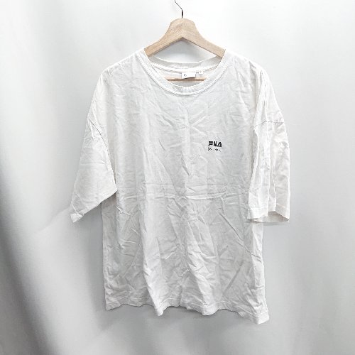 ◇ ⊂ FILA フィラ 半袖 Tシャツ サイズ L ホワイト系 メンズ E 【中古】