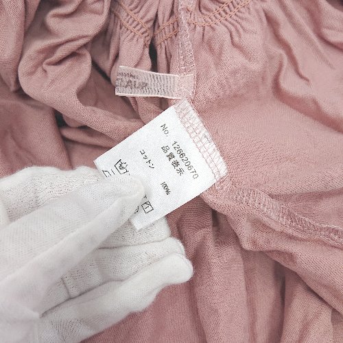 ◇ ⊂ one after another NICE CLAUP オフショルダー 長袖 フリルチュニック 表記なし ピンク系 レディース E 【中古】