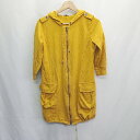 ◇ ⊇ BLACK BY MOUSSY ブラックバイマウジー 五分袖 ロングパーカー サイズ2 マスタード レディース E 【中古】