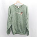 ◇ Θ GILDAN ギルダン 長袖 スウェット サイズ XL グリーン系 メンズ E 【中古】(4)