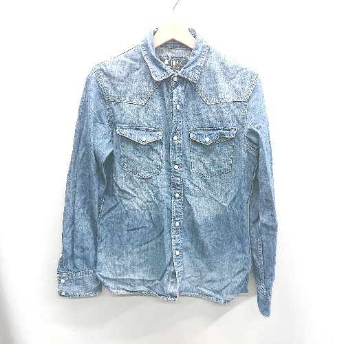 ◇ ⊇ nano universe ナノユニバース コットン100％ 長袖 デニムジャケット サイズM ライトブルー レディース E 【中古】