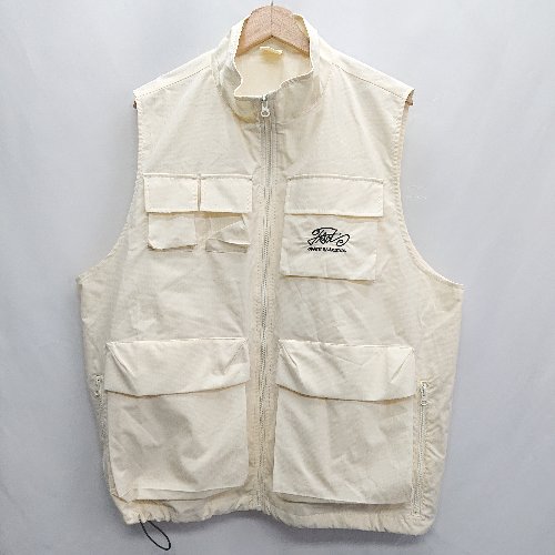 ◇ ⊂ Cooper　クーパー 裾ゴム　スケートボードウェア ノースリーブ ベスト サイズM アイボリー メンズ ..