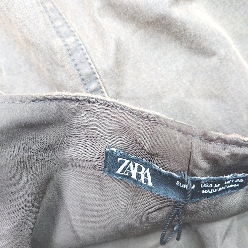 ◇ ⊂ ◎ ●未使用● ZARA ザラ ミニ丈 ワンピース サイズM ブラウン系 レディース E 【中古】