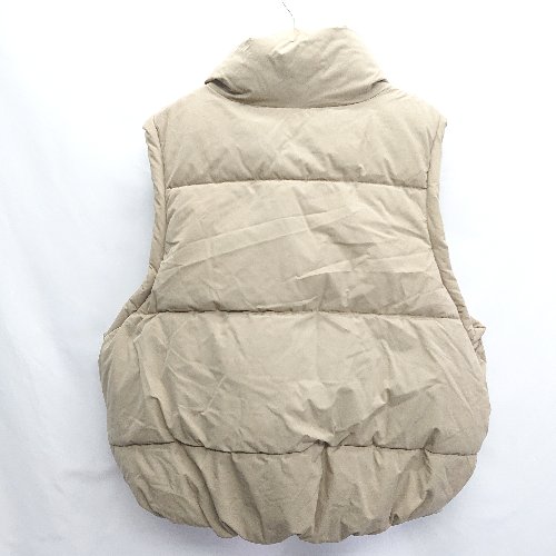 ◇ ⊇ miniyu ミニュウ ファイバーダウン オーバー ベスト サイズM カーキ系 レディース E 【中古】