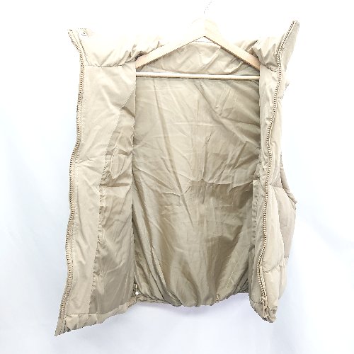 ◇ ⊇ miniyu ミニュウ ファイバーダウン オーバー ベスト サイズM カーキ系 レディース E 【中古】