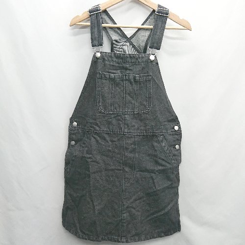 ◇ Θ Φ Alley by w closet ジャンパースカート ミニ ノースリーブ オーバーオール サイズF ブラック系 レディース E 【中古】 ◇ Θ Φ Alley by w closet ジャンパースカート ミニ ノースリーブ オーバーオール サイズF ブラック系 レディース E 【中古】