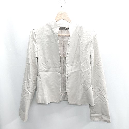 ◇ ⊇ ANNE KLEIN アンクライン ハイネック 長袖 ジャケット サイズ11 ベージュ レディース E 【中古】