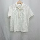 ◇ ⊂ The fox collection ロゴワッペン 半袖 ポロシャツ サイズM オフホワイト レディース メンズ E 【中古】