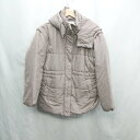 ■ ⊇ one after another NICE CLAUP 取り外し可能フード 長袖 ダウンジャケット サイズF モカブラウン レディース E 【中古】
