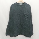 ◇ ⊇ FITFOR バックロゴ刺繡 長袖 ロンT サイズL ネイビー メンズ E 【中古】