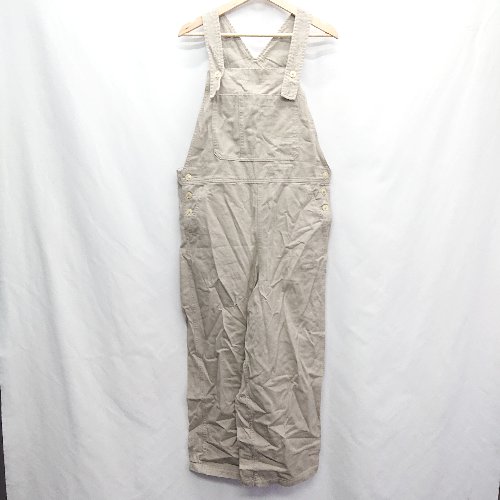 ◇ Θ NORTHERN TRUCK デニム生地 サロペット サイズL ベージュ レディース E 【中古】