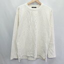 ◇ ⊇Φ MORGAN HOMME モルガンオム コットン系 長袖 トレーナー サイズM アイボリー レディース E 【中古】