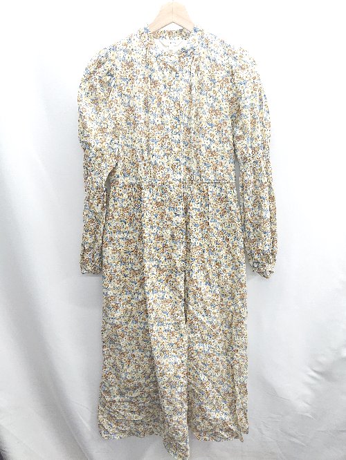 ◇ ⊇ MOUSSY マウジー 花柄 長袖 マキシ ワンピース サイズM イエロー レディース E 【中古】