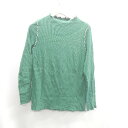◇ ⊇ antiqua アンティカ 長袖 メローカットソー サイズF グリーン系 レディース E 【中古】