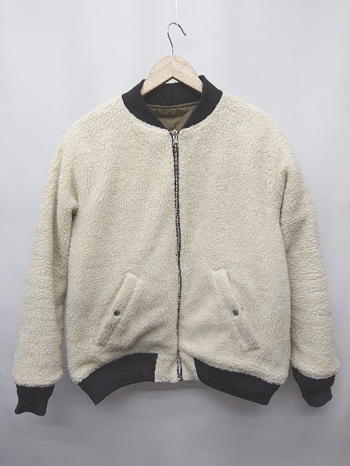 ◇ ⊇ BEAUTY & YOUTH UNITED ARROWS リバーシブル　ボア 長袖 ブルゾン サイズM カーキ　アイボリー レディース P 【中古】