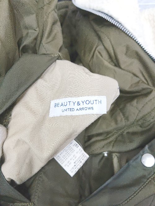 ◇ ⊇ BEAUTY & YOUTH UNITED ARROWS リバーシブル　ボア 長袖 ブルゾン サイズM カーキ　アイボリー レディース P 【中古】