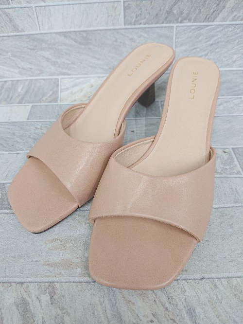 ◇ ⊂ LOUNIE ルーニィ 大きいサイズ ヒール　サンダル サイズ40 ベージュ レディース P 【中古】