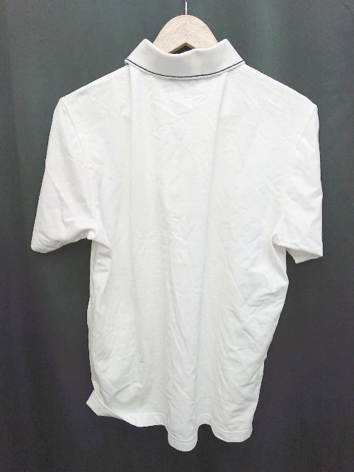 ◇ ⊂ KEN COLLECTION ワンポイント　ポケット 半袖 ポロシャツ サイズL ホワイト メンズ P 【中古】