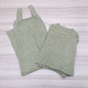 ◇ SPIRALGIRL リブ 背中開き タイト Iライン ワンピース ニット セーター サイズF グリーン レディース E 【中古】
