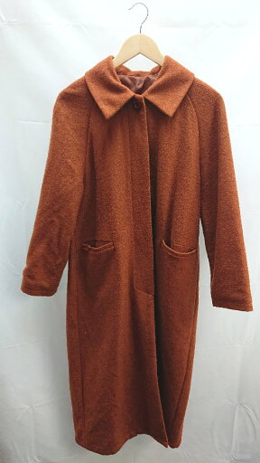 ■ select MOCA ウール混 ロング シンプル 長袖 コート サイズF キャメル レディース E 【中古】 ■ select MOCA ウール混 ロング シンプル 長袖 コート サイズF キャメル レディース E 【中古】