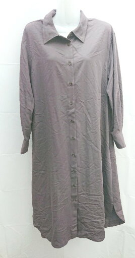◇ LOWRYS FARM ローリーズファーム シャツ シンプル 長袖 ロング ワンピース サイズF ブラウン レディース E 【中古】 ◇ LOWRYS FARM ローリーズファーム シャツ シンプル 長袖 ロング ワンピース サイズF ブラウン レディース E 【中古】