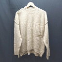 ◇ SELECT MOCA 胸ポケット シンプル 長袖 ニット セーター サイズF ベージュ レディース E 【中古】