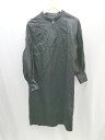 ◇ JUNOAH ジュノア ハーフジップ 無地 長袖 ロング ワンピース サイズM ブラック レディース E 【中古】