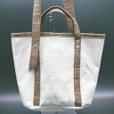 ◇ URBAN RESEARCH 付属品ショルダー無し クロコ型押し風合皮 固め素材 トート ベージュ レディース E 【中古】