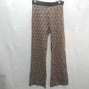 ◇ bohmal ウエストゴム パイソン柄 ストレッチ パンツ サイズF ブラウン系 レディース E 【中古】(4)
