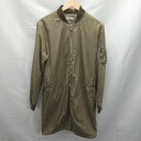 ◇ EMODA エモダ 中綿 無地 長袖 ロングMA-1 サイズ1 カーキ レディース E 【中古】