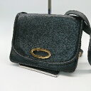 ◇ ZARA ザラ ゴールド系 シンプル コンパクト ショルダーバック ブラック系 レディース E 【中古】