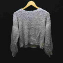 ◇ OLIVE des OLIVE オリーブ デ オリーブ クルーネック ケーブル 起毛 長袖 ニット サイズM パープル系 レディース E 【中古】