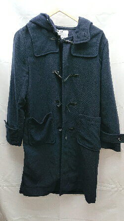 ◇ MERLOT IKYU フード 起毛 ボタン 長袖 コート サイズF ネイビー系 レディース E 【中古】