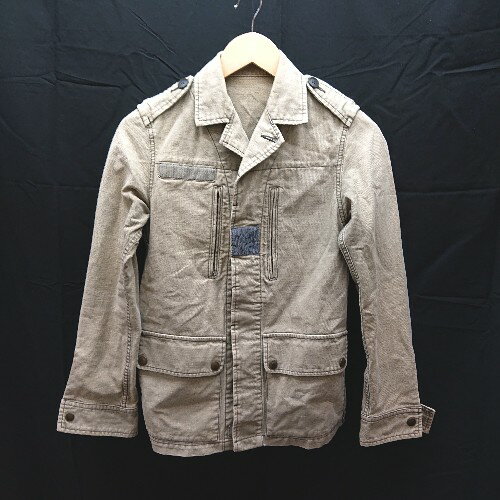 ◇ Deuxieme Classe ドゥーズィエム クラス シンプル デニム 長袖 ジャケット サイズ表記なし M相当 ベージュ メンズ E 【中古】