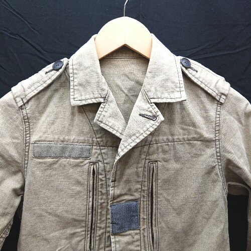 ◇ Deuxieme Classe ドゥーズィエム クラス シンプル デニム 長袖 ジャケット サイズ表記なし M相当 ベージュ メンズ E 【中古】