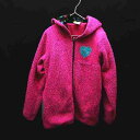 ◇ adidas アディダス ボア ジップアップ フード プリント 長袖 パーカー サイズM ピンク系 レディース E 【中古】