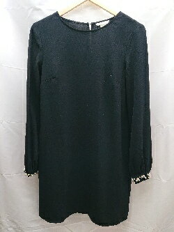 ◇ H&M エイチアンドエム 無地 ソリット シフォン パール 真珠 袖 長袖 ミニ ワンピース 38サイズ ブラック レディース E 【中古】 ◇ H&M エイチアンドエム 無地 ソリット シフォン パール 真珠 袖 長袖 ミニ ワンピース 38サイズ ブラック レディース E 【中古】