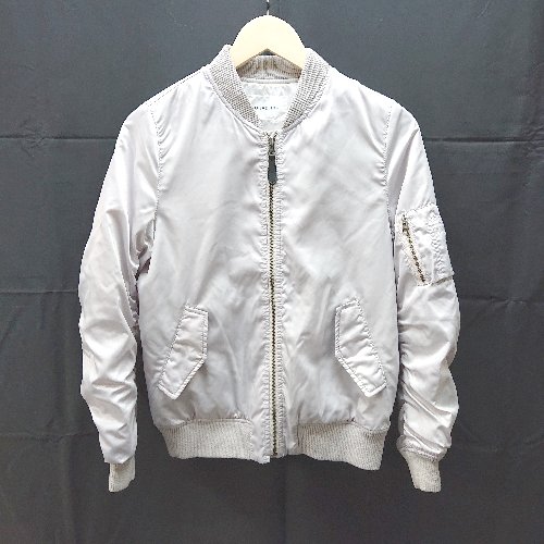 ◇ UNRELISH アンレリッシュ シンプル 薄手 無地 長袖 ジャケット ブルゾン サイズM グレー レディース E 【中古】