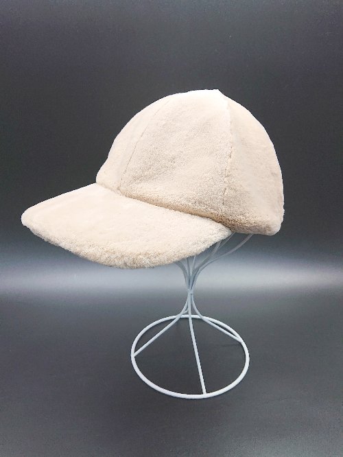 ◇ polcadot ポルカドット ファー ボア 無地 ポリエステル キャップ 帽子 ベージュ サイズ57.5 レディース メンズ E 【中古】