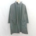 ◇ Ranan ラナン フード フーディ 無地 ポリエステル 長袖 コート ジャケット サイズL グレー レディース メンズ E 【中古】