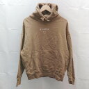 ◇ MILKFED. ミルクフェド ブランド刺繍 フロントポケット コットン 長袖 パーカー サイズM ブラウン レディース E 【中古】
