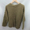 ◇ MURUA ムルーア モックネック ケーブル 起毛 長袖 ニット サイズF グリーン系 レディース E 【中古】