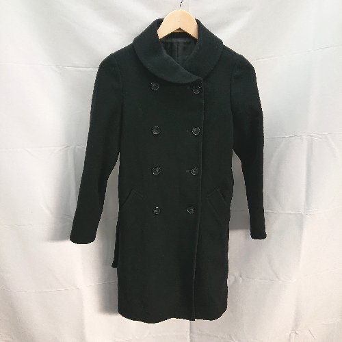 ◇ RHYME ダブルボタン 起毛 裏地 長袖 コート サイズS ブラック系 レディース E 【中古】