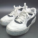 ◇ PUMA プーマ モノトーン シンプル スポーティ カジュアル 靴 サイズ23 ブラック×ホワイト レディース E 【中古】