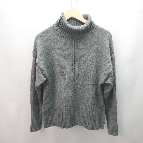 ◇ Ciena シエナ タートルネック スリット入り 長袖 ニット サイズF グレー レディース E 【中古】